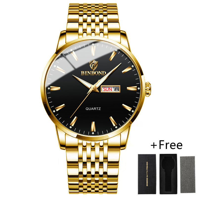 Luxury Waterproof Luminous Wristwatch Men's Sports Quartz Watches | With Date Week