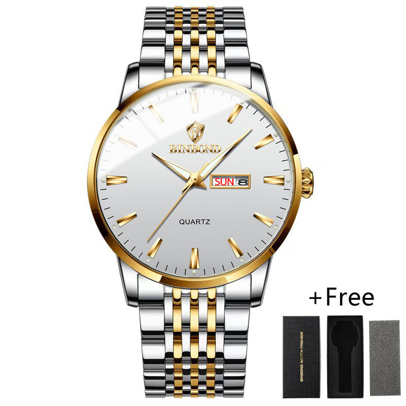 Luxury Waterproof Luminous Wristwatch Men's Sports Quartz Watches | With Date Week