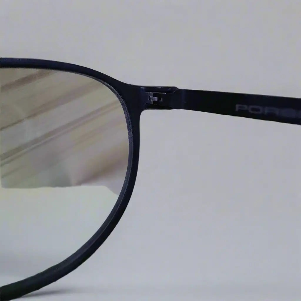 Black Acetate Metal Aviator Porsche Design Eyewear