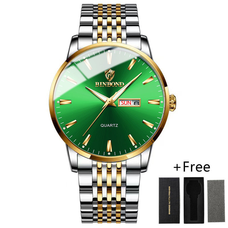 Luxury Waterproof Luminous Wristwatch Men's Sports Quartz Watches | With Date Week