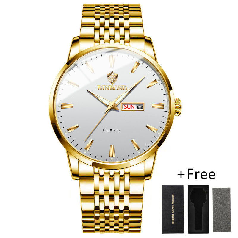 Luxury Waterproof Luminous Wristwatch Men's Sports Quartz Watches | With Date Week