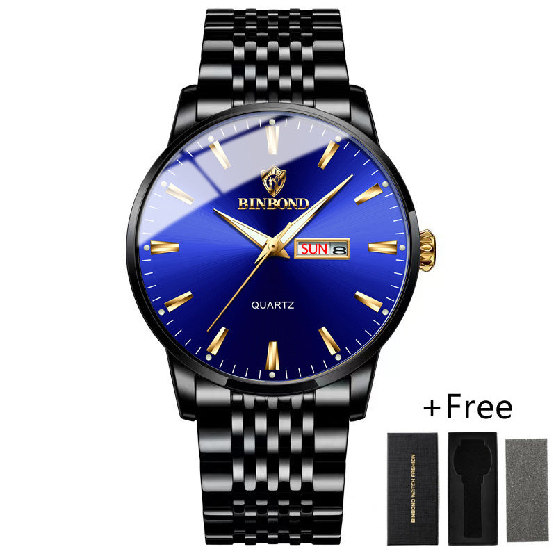 Luxury Waterproof Luminous Wristwatch Men's Sports Quartz Watches | With Date Week