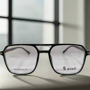 PK Star Rectangular Black Eyeglasses Frame