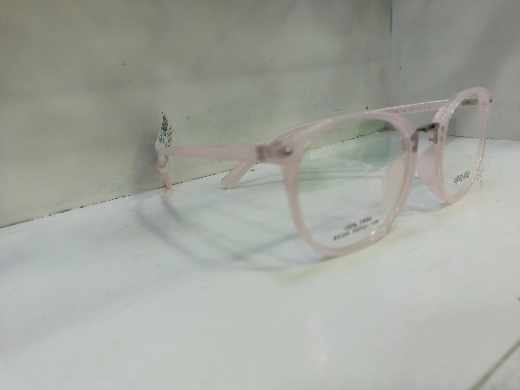 TR90 Lightweight Round Girls Eyeglass Frame – Translucent Pink, Model CM B5350