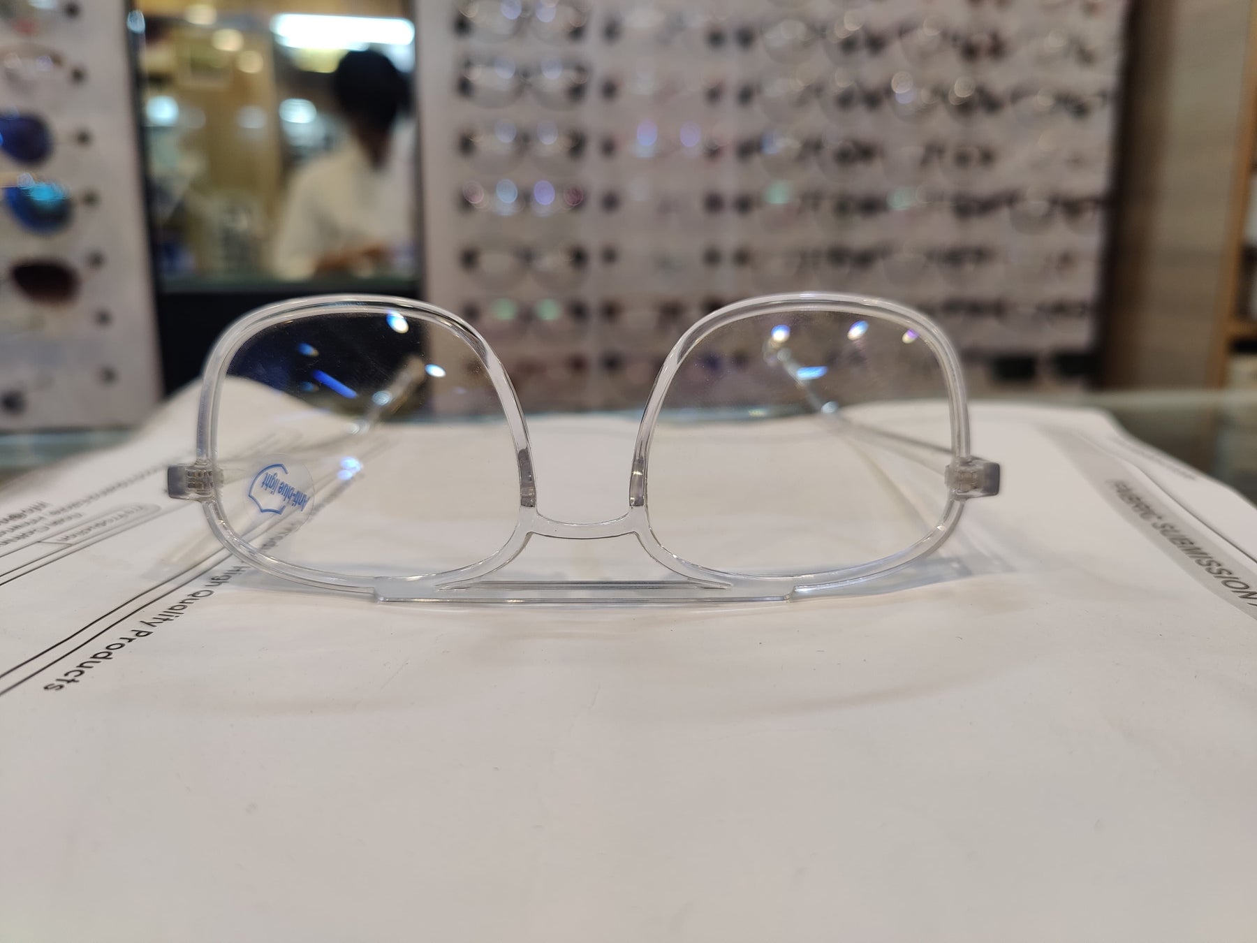 Transparent Plastic Glasses Frame - Lightweight and Durable