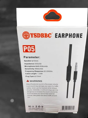 YSDBBC P05 Super Bass Earphones – Premium Sound & Comfort | ChushMato